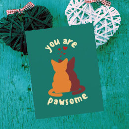 Cartes Pour Fêtes Annuelles Personnalisé Vous êtes génial Cute Cats Valentines