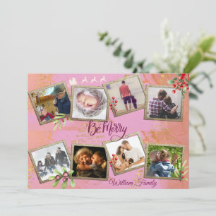 Cartes Pour Fêtes Annuelles Personnaliser 8 Photo Famille Collage Joyeux Noël