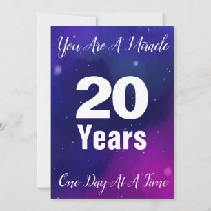 Cartes Pour Fêtes Annuelles Personnaliser le jubilé de rétablissement en 12 ét