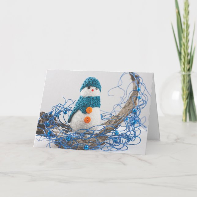 Cartes Pour Fêtes Annuelles Personnaliser, Snowman, décoration de Noël (Devant)