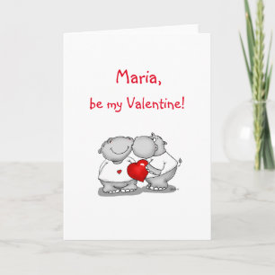 Cartes Pour Fêtes Annuelles Personnalisez avec le nom - Saint-Valentin de