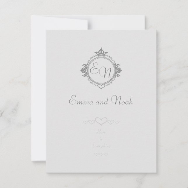 Cartes Pour Fêtes Annuelles Personnalisez les noms, initiales et phrase Amour (Devant)