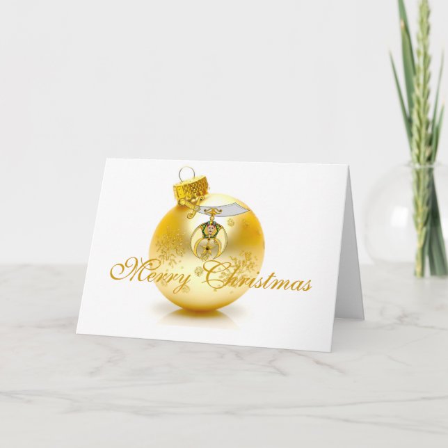 Cartes Pour Fêtes Annuelles Personnalisez les voeux de Noël de Shriner (Devant)