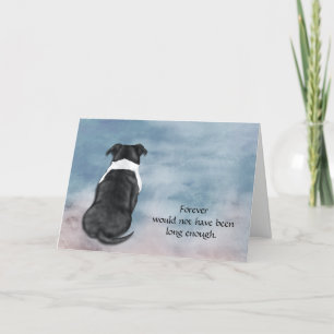 Cartes Pour Fêtes Annuelles Perte de la sympathie de Chien Noir Blanc Américai