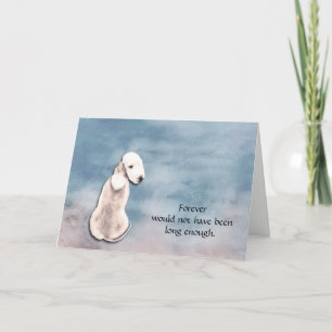 Cartes Pour Fêtes Annuelles Perte de la sympathie du chien de Bedlington Terri