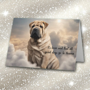 Cartes Pour Fêtes Annuelles Perte de Shar-Pei Chien Le Ciel Sympathie