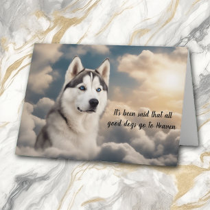 Cartes Pour Fêtes Annuelles Perte de Sibérie Husky Chien paradis Sympathie