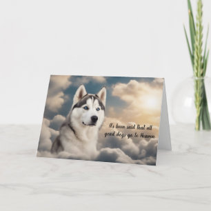 Cartes Pour Fêtes Annuelles Perte de Sibérie Husky Chien paradis Sympathie
