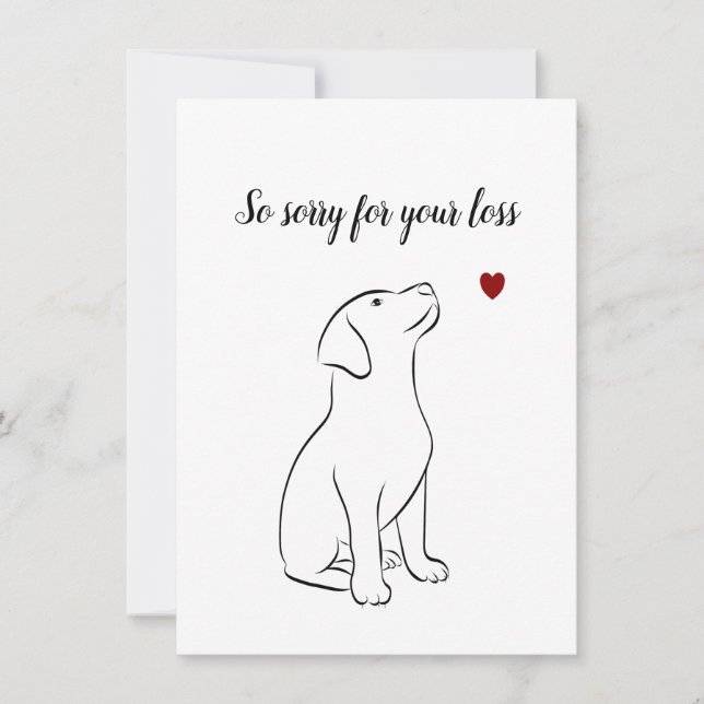 Cartes Pour Fêtes Annuelles Pet perte sympathie (Devant)