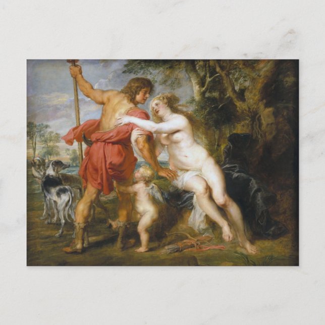 Cartes Pour Fêtes Annuelles Peter Paul Rubens - Vénus Et Adonis (Devant)