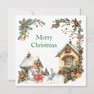 Cartes Pour Fêtes Annuelles Peter the Rabbit Merry Christmas
