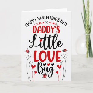 Cartes Pour Fêtes Annuelles Petit Amour de papa Bug Valentine