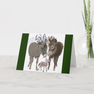 Cartes Pour Fêtes Annuelles Petit âne à Noël