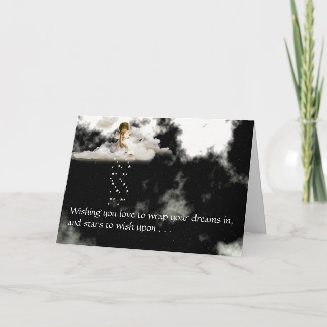 Cartes Pour Fêtes Annuelles Petit Ange sur un Cloud Valentine (Devant)
