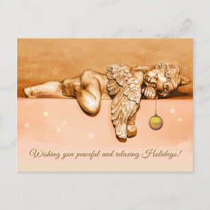 Cartes Pour Fêtes Annuelles Petit Angle de vacances couché