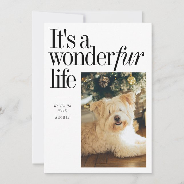 Cartes Pour Fêtes Annuelles Petit animal de compagnie C'est une vie merveilleu (Devant)