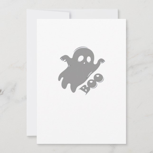 Cartes Pour Fêtes Annuelles Petit Boo esthétique simple (Devant)