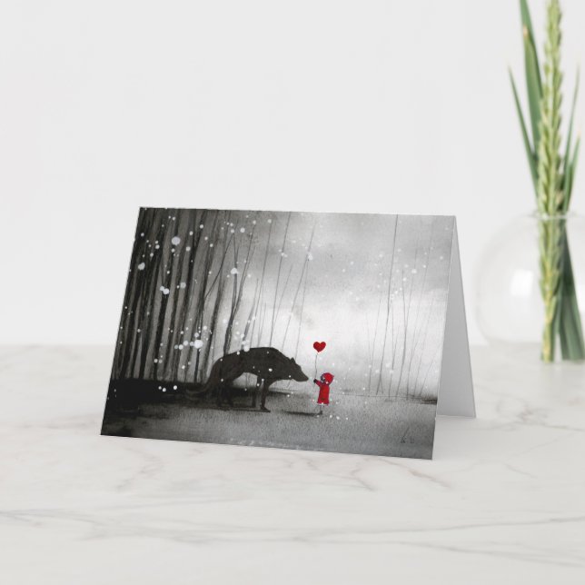 Cartes Pour Fêtes Annuelles Petit Chaperon Rouge Soyez Ma Saint Valentin (Devant)