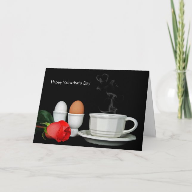 Cartes Pour Fêtes Annuelles Petit déjeuner Valentine (Devant)