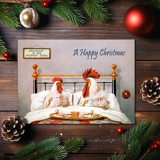 Cartes Pour Fêtes Annuelles Petit-déjeuner victorien en Bed Christmas Card (Créateur téléchargé)