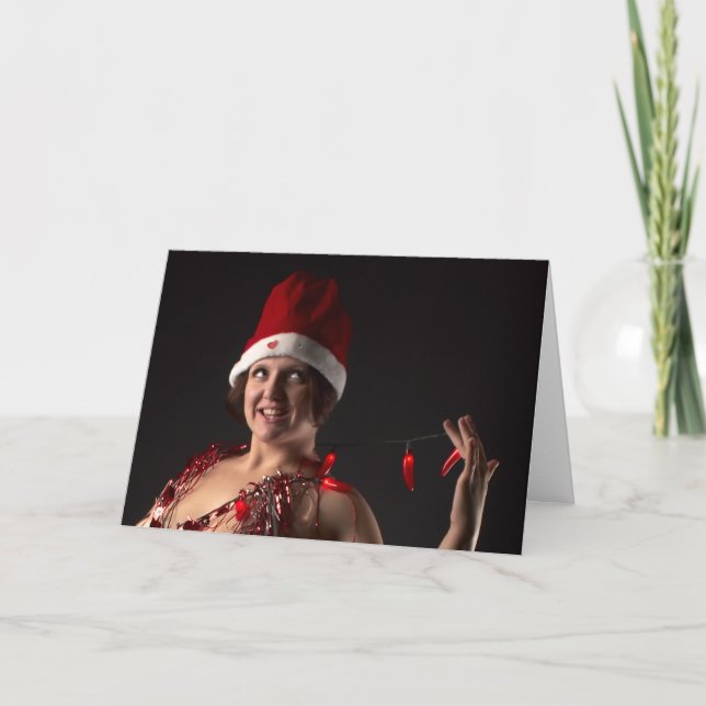 Cartes Pour Fêtes Annuelles Petit Elf de Père Noël (Devant)