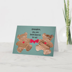 Cartes Pour Fêtes Annuelles Petit-fils, tu es Beary Special pour moi !