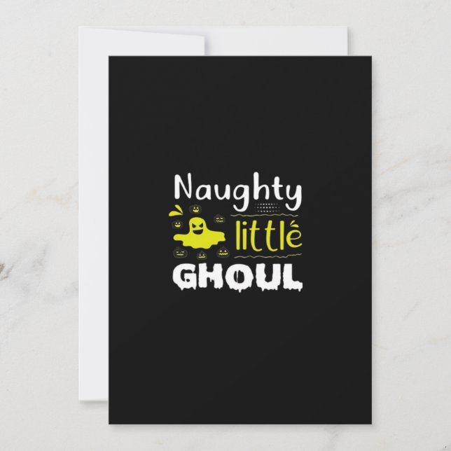 Cartes Pour Fêtes Annuelles Petit Ghoul Vilain (Devant)