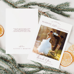 Cartes Pour Fêtes Annuelles Petit Merci de Noël des Roses mariés