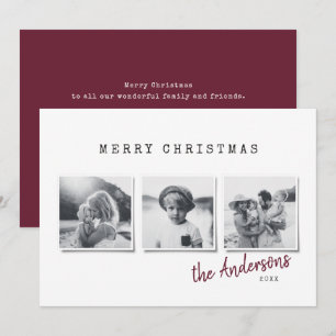 Cartes Pour Fêtes Annuelles Petit Noël moderne multi photo