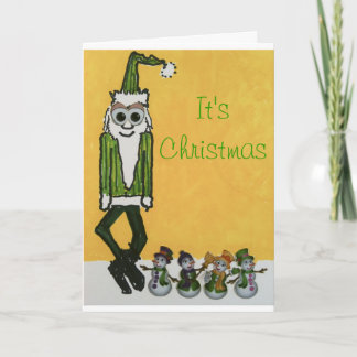Cartes Pour Fêtes Annuelles Petite aide de Santa