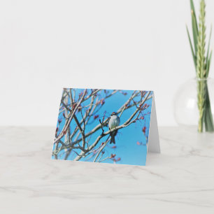 Cartes Pour Fêtes Annuelles Petite Birdie sur les branches des arbres au print