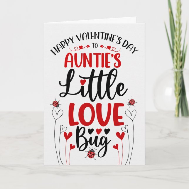 Cartes Pour Fêtes Annuelles Petite fille d'amour de la tante Valentine (Devant)