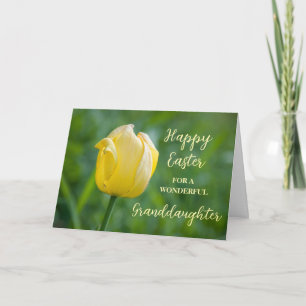Cartes Pour Fêtes Annuelles Petite-fille de Tulip Jaune Pâques