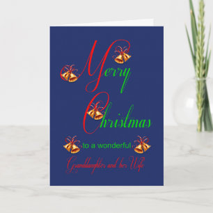 Cartes Pour Fêtes Annuelles Petite-fille et sa femme Christmas Bells