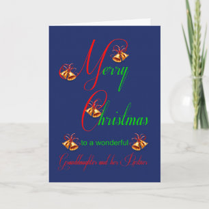 Cartes Pour Fêtes Annuelles Petite-fille et son partenaire Christmas Bells