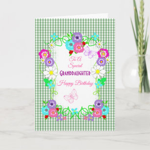 Cartes Pour Fêtes Annuelles Petite-fille Joyeux Anniversaire Plutôt Floral