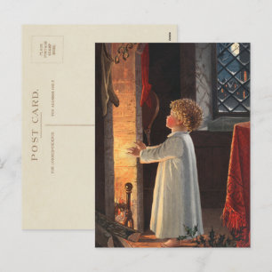 Cartes Pour Fêtes Annuelles Petite fille vintage par foyer Noël