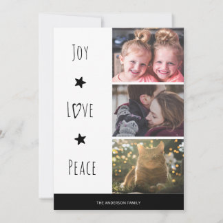 Cartes Pour Fêtes Annuelles Petite joie blanche Amour Paix Photo Noël