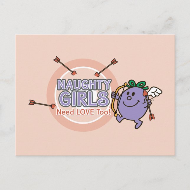 Cartes Pour Fêtes Annuelles Petite Miss Naughty | Valentine (Devant)