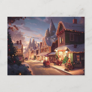Cartes Pour Fêtes Annuelles Petite ville de Noël 5