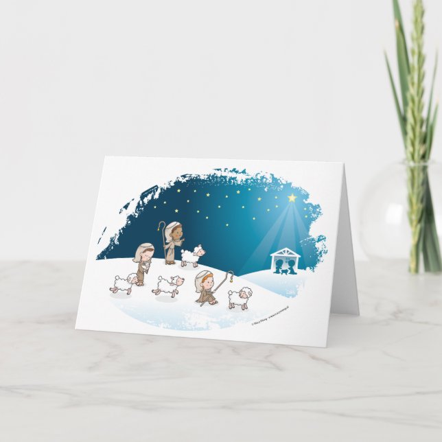 Cartes Pour Fêtes Annuelles Petits bergers (Devant)