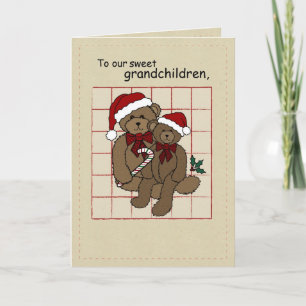 Cartes Pour Fêtes Annuelles Petits-enfants Noël Pays Nounours