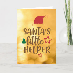 CARTES POUR FÊTES ANNUELLES PEU D'AIDE À PÈRE NOËL