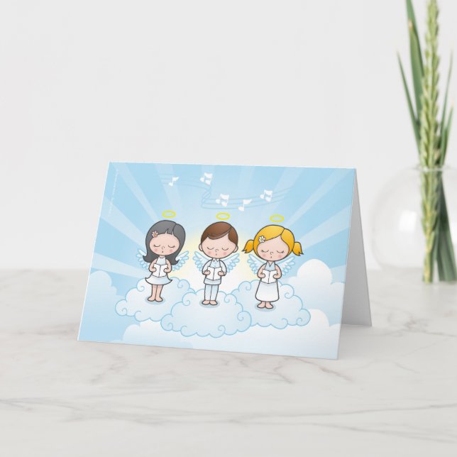 Cartes Pour Fêtes Annuelles Peu d'ange (Devant)