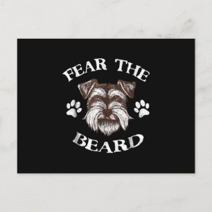 Cartes Pour Fêtes Annuelles Peur de Schnauzer Barbe