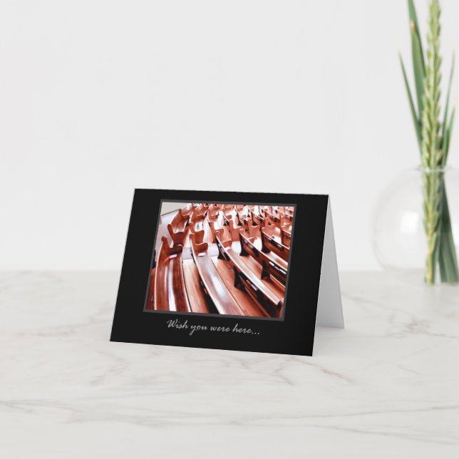 Cartes Pour Fêtes Annuelles Pew Note Card (Devant)