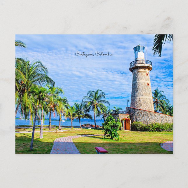 Cartes Pour Fêtes Annuelles Phare, Carthagène, Colombie (Devant)