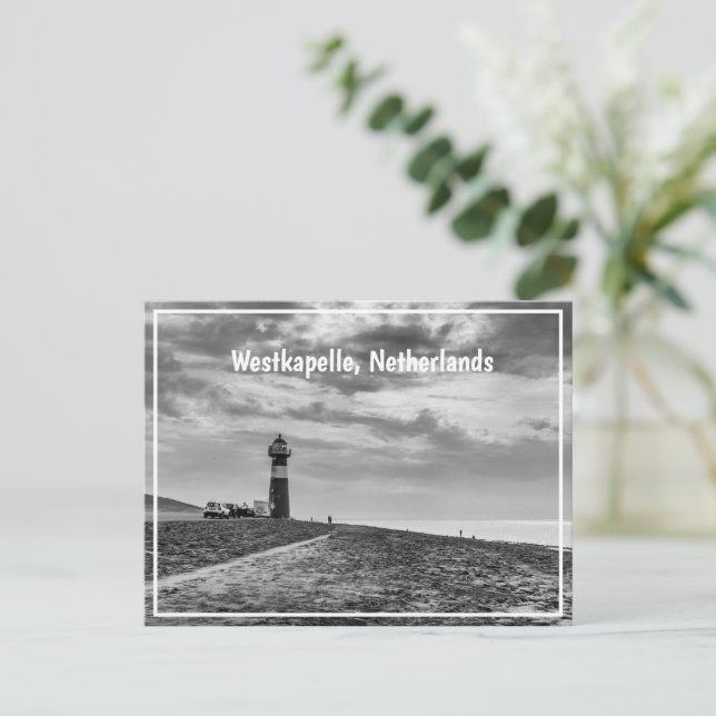 Cartes Pour Fêtes Annuelles Phare de Noorderhooft, Westkapelle, Pays-Bas (Debout devant)