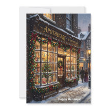 Pharmacie d'apothicaire victorienne de Noël vintag