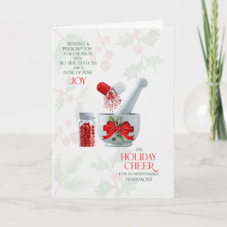 Cartes Pour Fêtes Annuelles Pharmacist Dose of Pure Joy and Seasonal Cheer